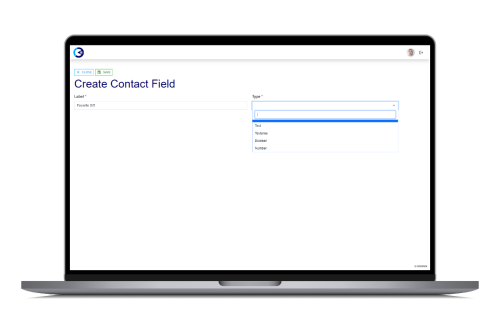 custom contact fields in Globistack