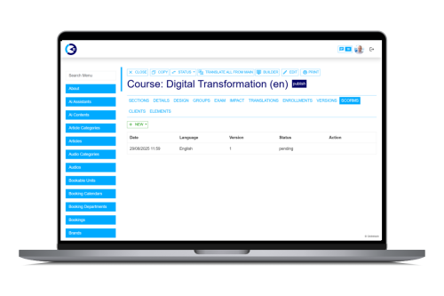 Export SCORM with Globistack