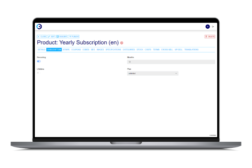 subscription product in Globistack