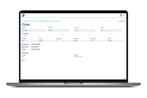 ordere processing with Globistack