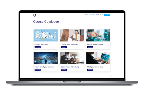 course catalogue in e-learning solution